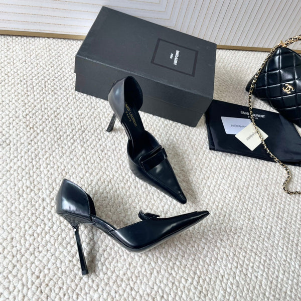 D'ORSAY PUMPS IN BLACK SMOOTH CALFSKIN