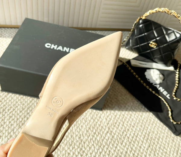 CC Ballet In Beige Suede 151519