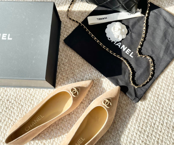 CC Ballet In Beige Suede 151519