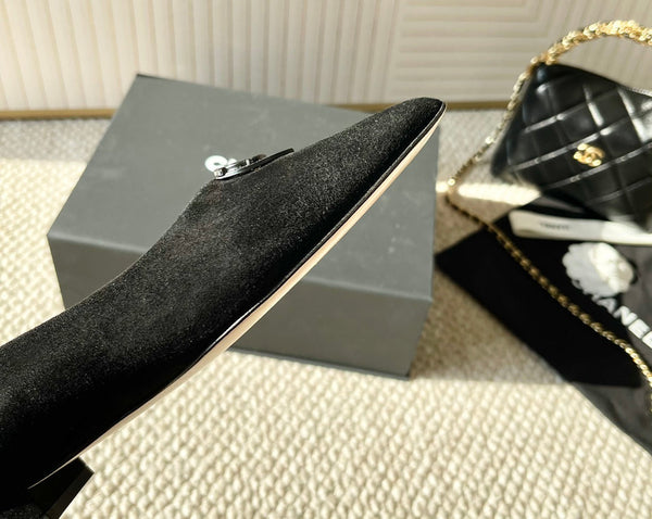 CC Ballet In Blak Suede 151521