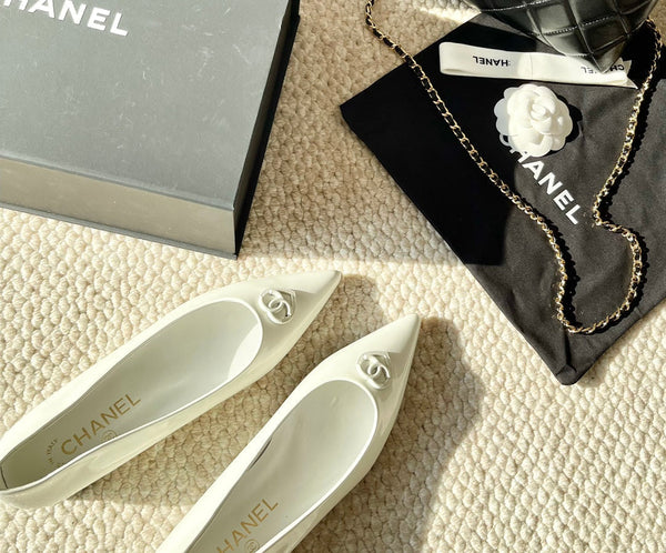 CC Ballet In White Cowhide 151527