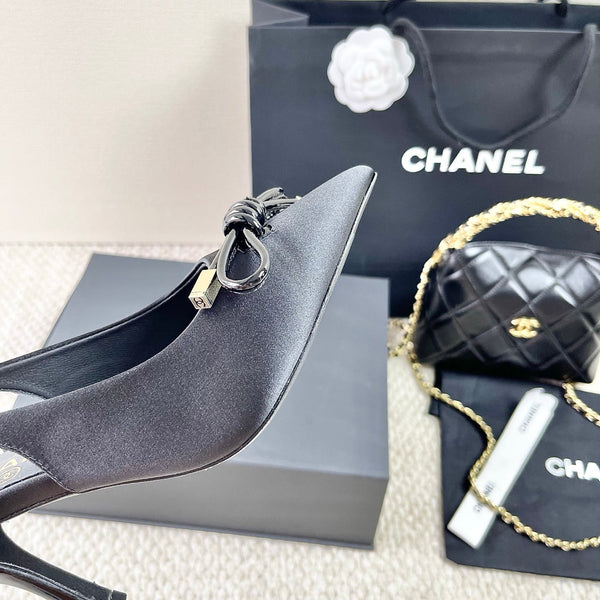 CC 25 Slingback Black Silk 330920