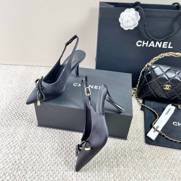 CC 25 Slingback Black Silk 330920