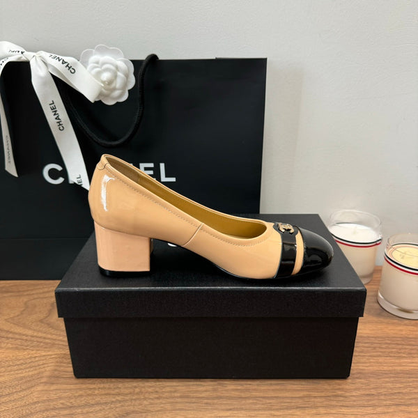 CC High Heels Dark Beige Lambskin