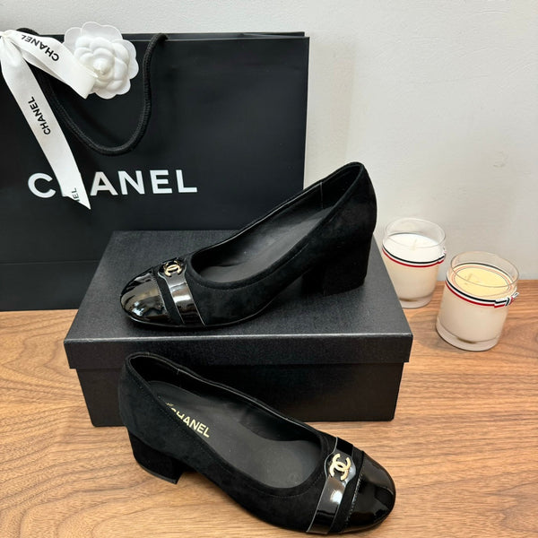 CC High Heels Black Suede And Lambskin