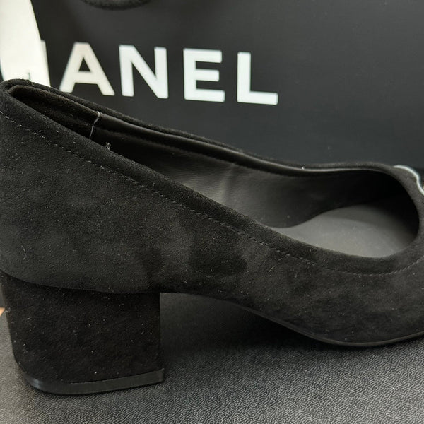 CC High Heels Black Suede And Lambskin