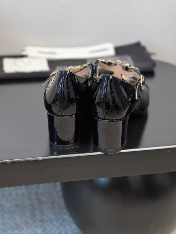 CC 25 Marry Jane Black Lambskin 329763