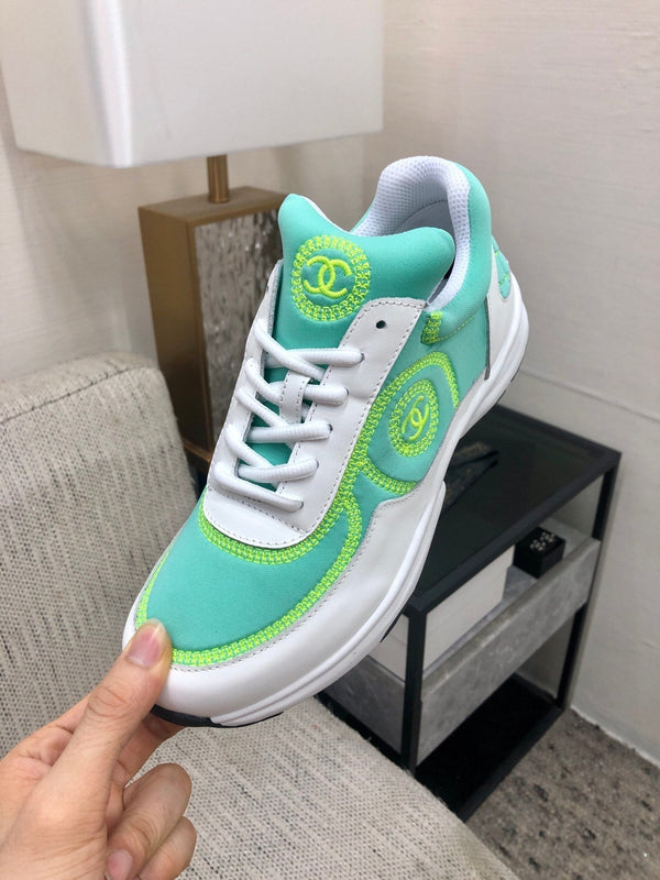CC Sneaker Turquoise Mix White Fabric