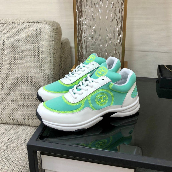 CC Sneaker Turquoise Mix White Fabric