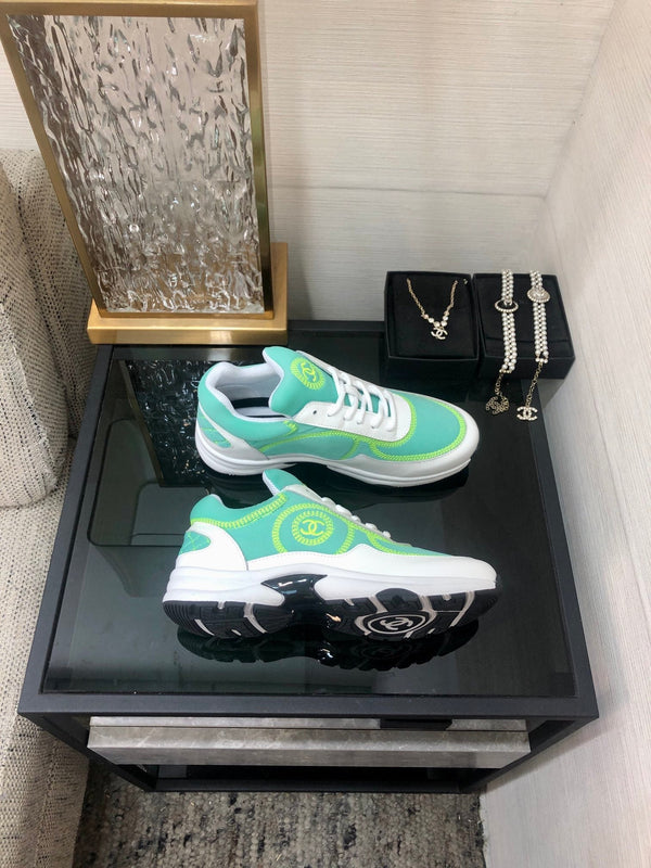 CC Sneaker Turquoise Mix White Fabric