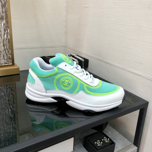 CC Sneaker Turquoise Mix White Fabric