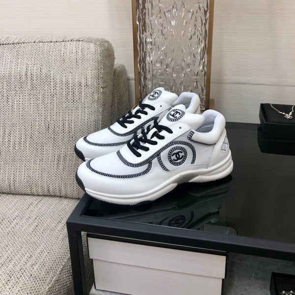 CC Sneaker White Mix Black Fabric