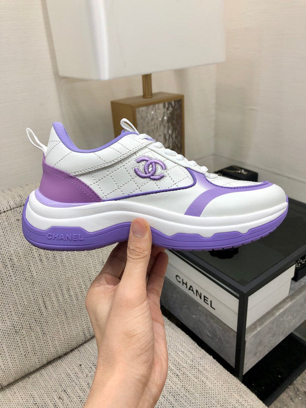 CC Sneaker Viola Bianco Pelle Nappa