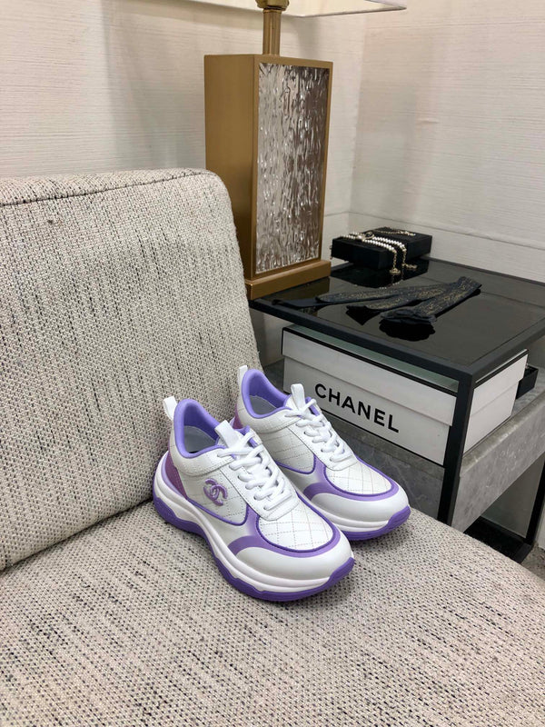 CC Sneaker Viola Bianco Pelle Nappa