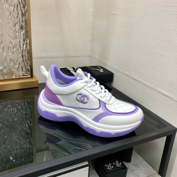 CC Sneaker Viola Bianco Pelle Nappa