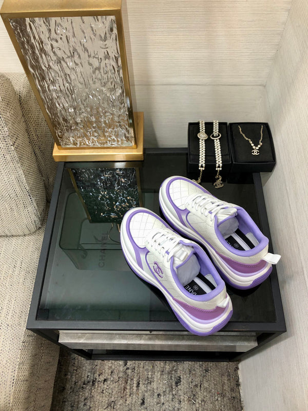 CC Sneaker Viola Bianco Pelle Nappa