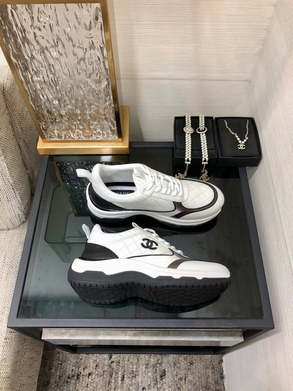 CC Sneaker Black White Nappa Leather