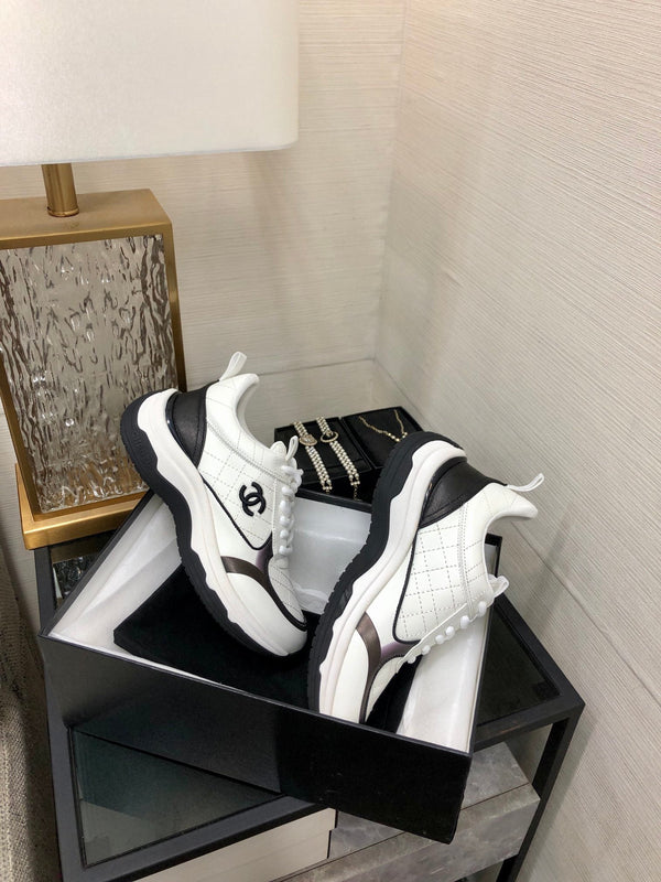 CC Sneaker Black White Nappa Leather