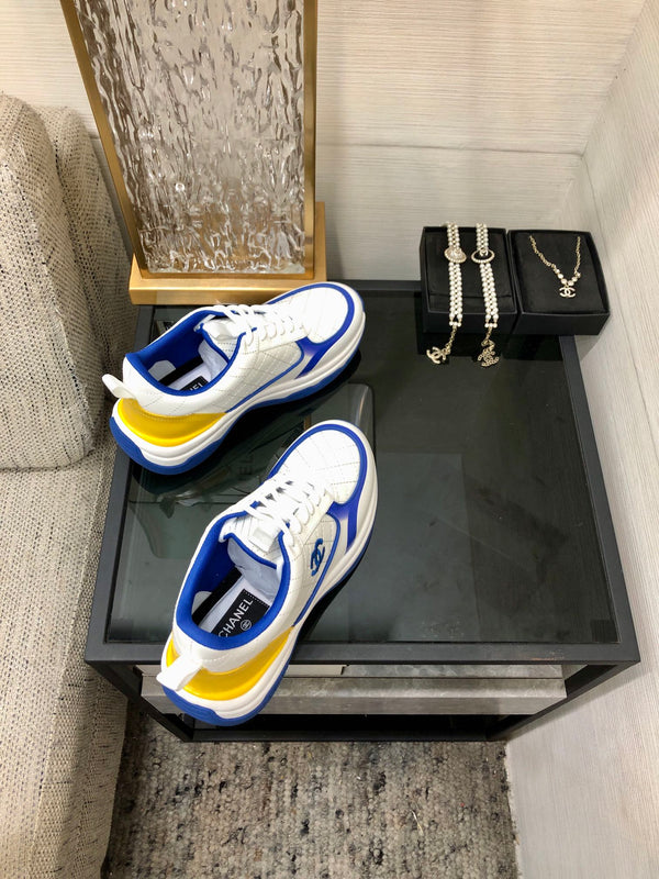 CC Sneaker Blu Giallo Pelle Nappa