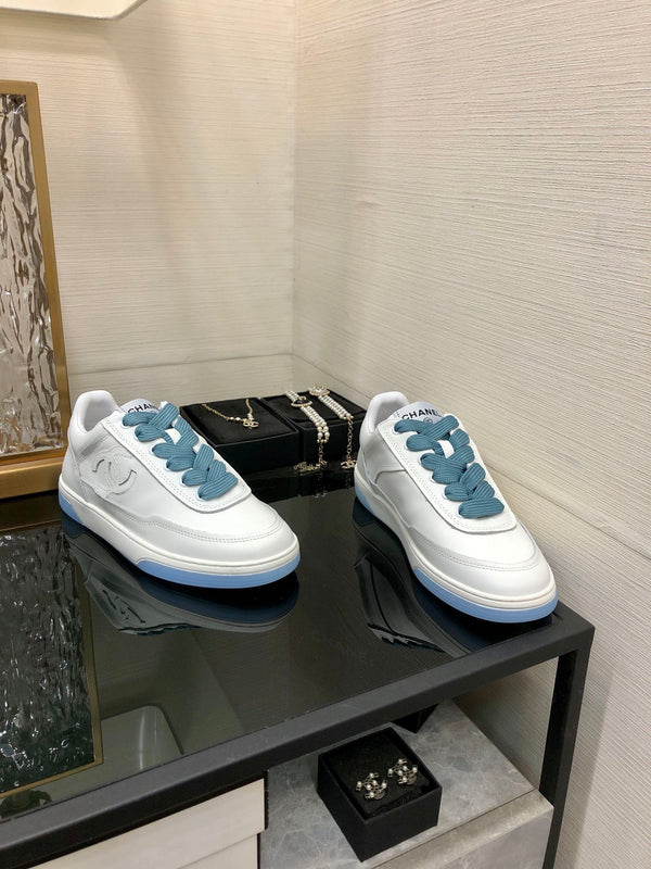 CC Sneaker Blue Mix White Cowhide