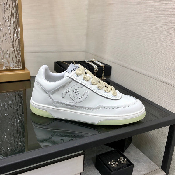 CC Sneaker White Mix Light Yellow Cowhide