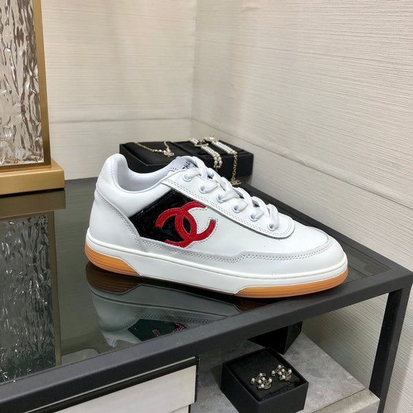 CC Sneaker Black Mix Red White Cowhide