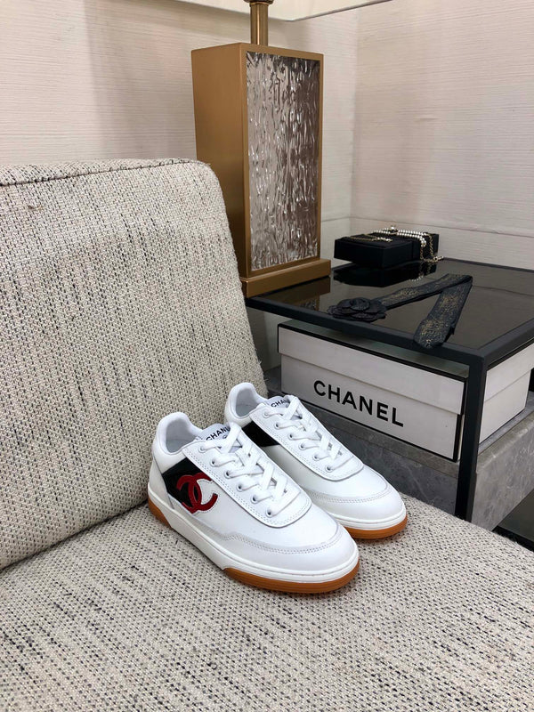 CC Sneaker Black Mix Red White Cowhide