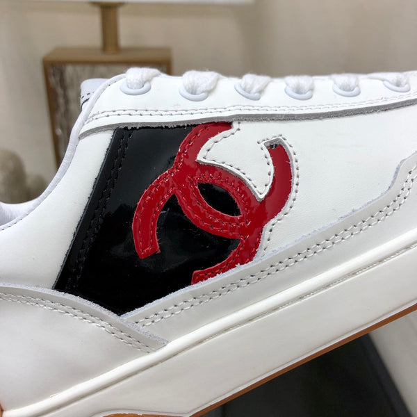 CC Sneaker Black Mix Red White Cowhide