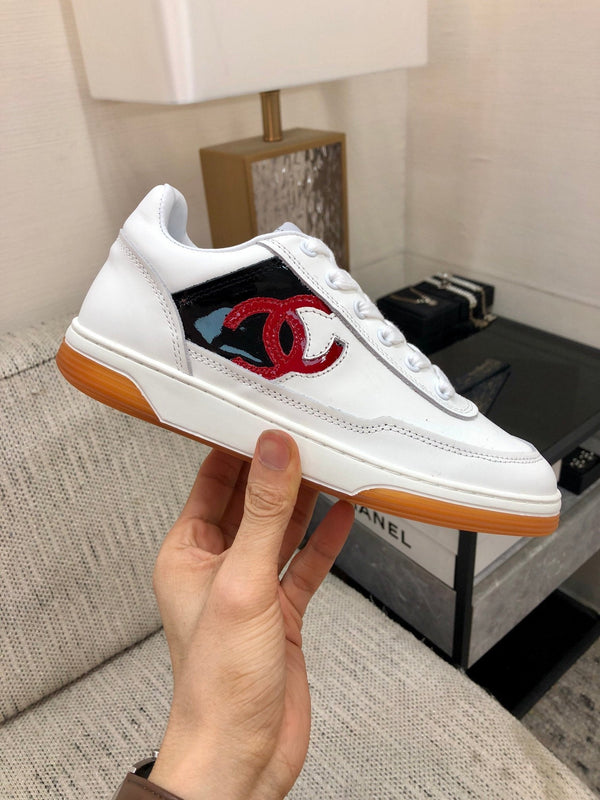 CC Sneaker Black Mix Red White Cowhide