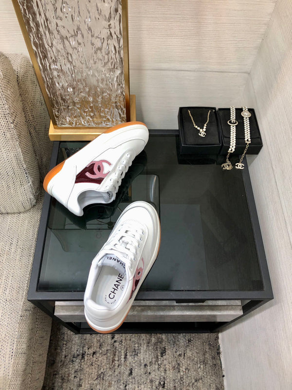 CC Sneaker Dark Red Mix Pink White Cowhide
