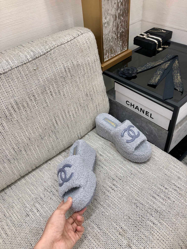 CC wedge Sandal Grey Wool