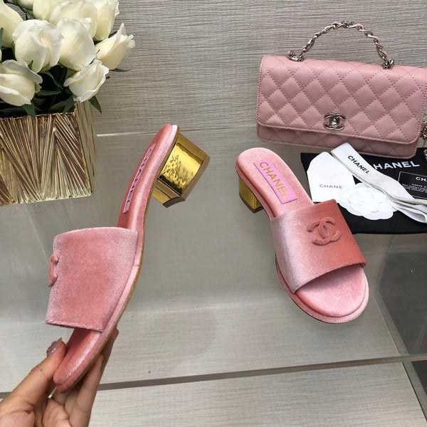 CC 25C Mid Heel Mule Pink Velvet Substance 212953