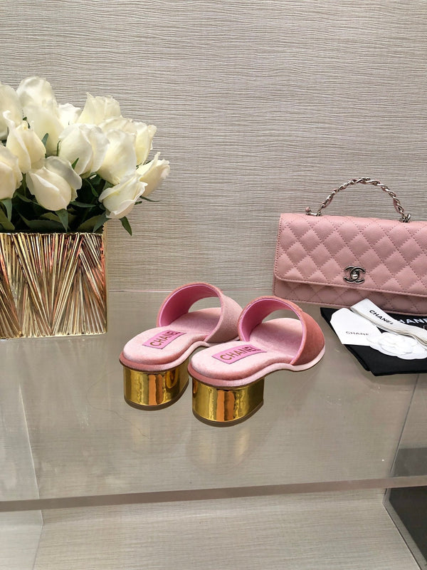 CC 25C Mid Heel Mule Pink Velvet Substance 212953