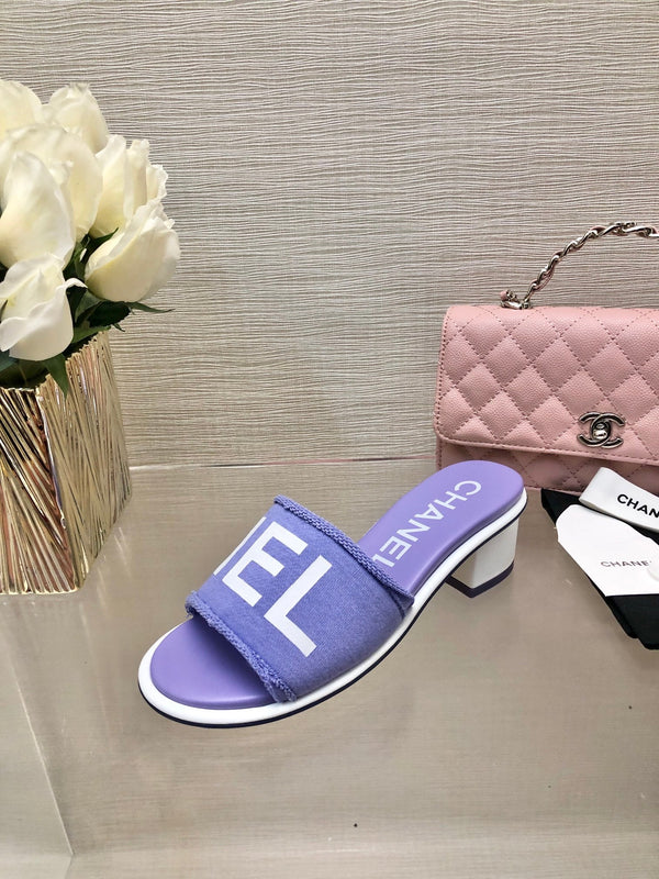 CC 25C Mid Heel Mule Pearl Violet Fabric Material 212960