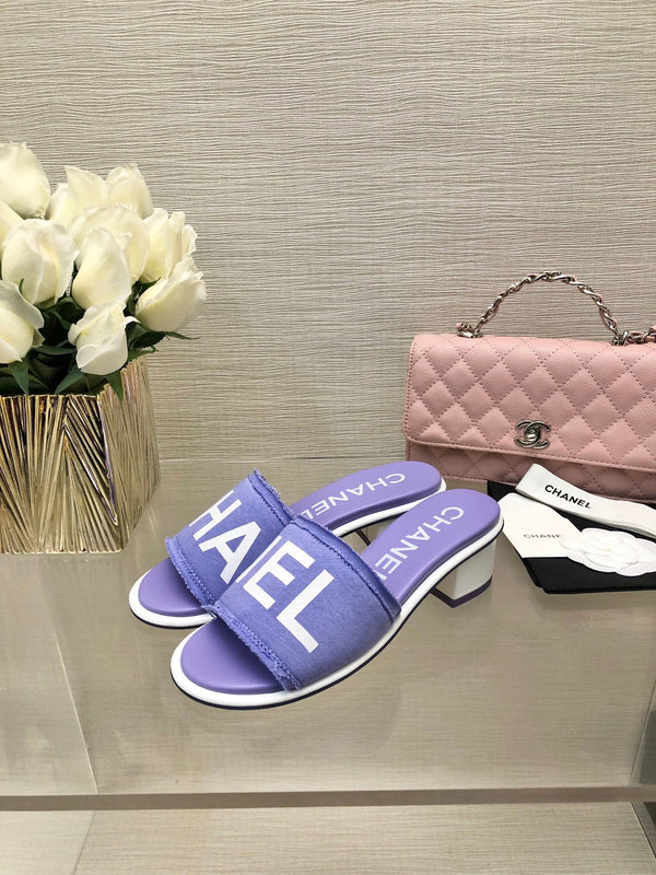 CC 25C Mid Heel Mule Pearl Violet Fabric Material 212960