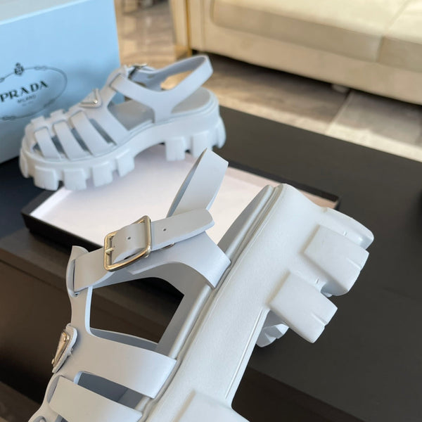 SANDALI PRA IN GOMMA MONOLITH PASTELLO BLU PASTELLO IN PELLE DI VITELLO