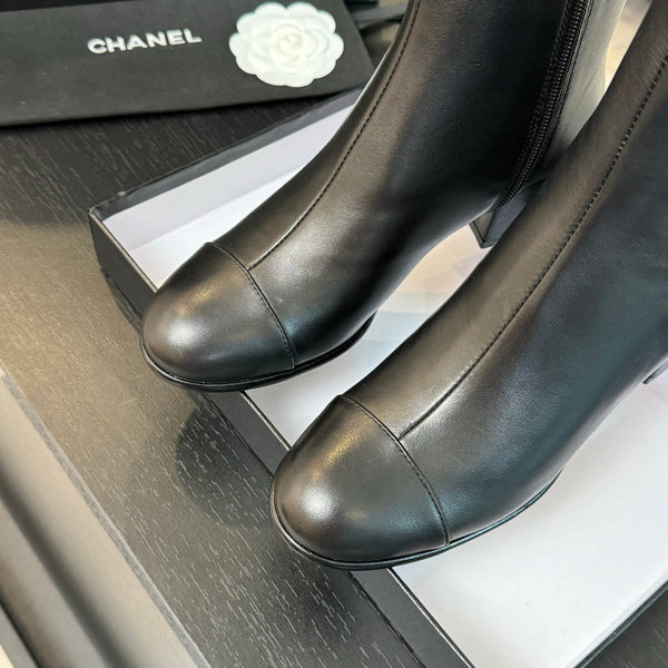 CC Ankle Boots 50mm Black Lambskin