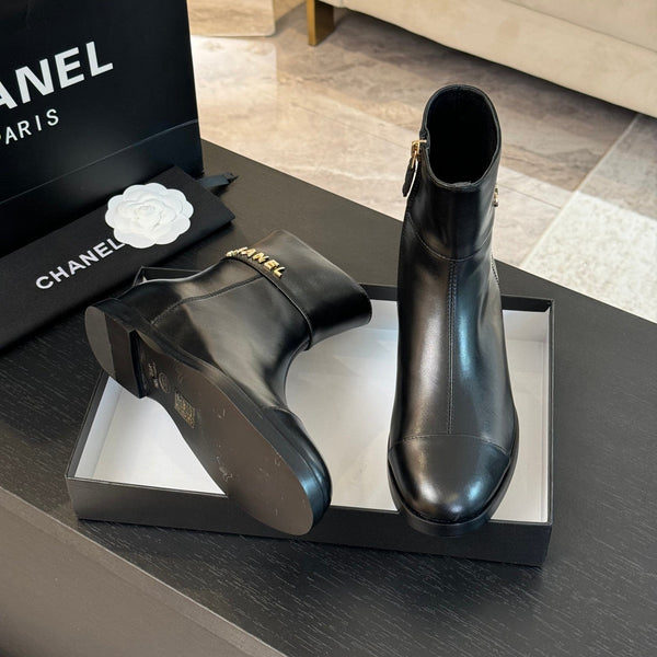 CC Ankle Boots 20mm Black Calfskin