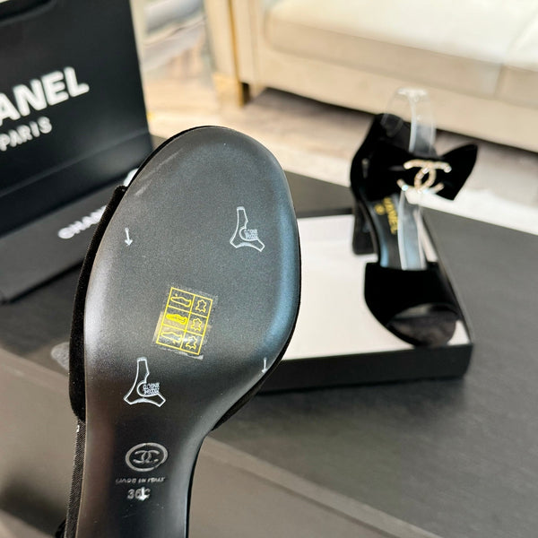 CC Sandals Black Velvet