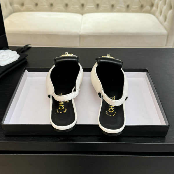 CC 25C Slingback Flat White Vera pelle di pecora 212950