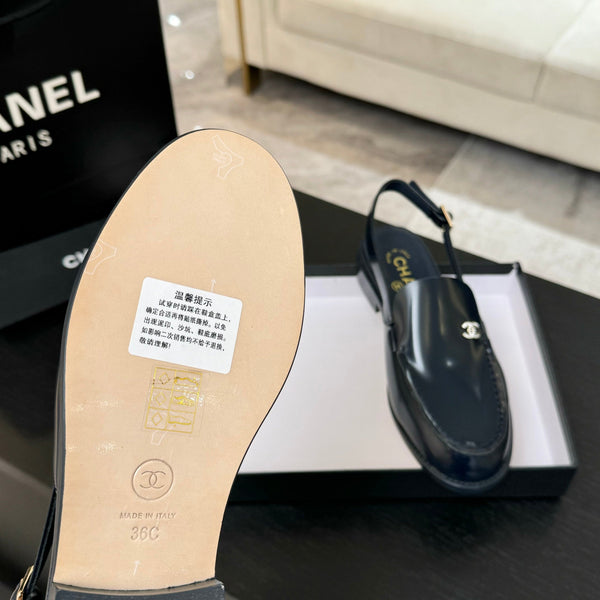 CC 25C Slingback Loafer Dark Blue Patent Leather