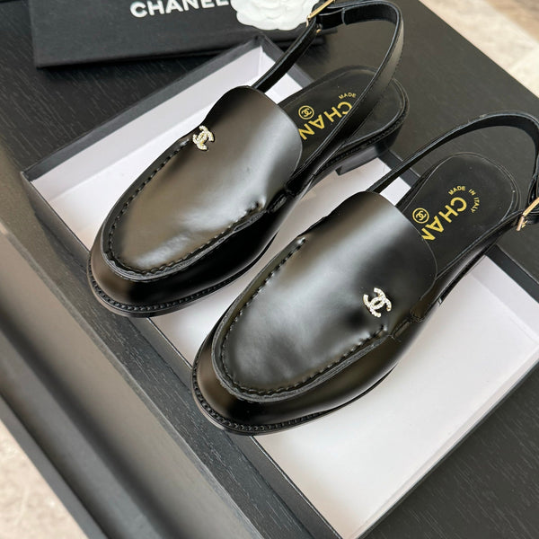 CC 25C Slingback Loafer Black Patent Leather