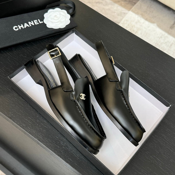 CC 25C Slingback Loafer Black Patent Leather