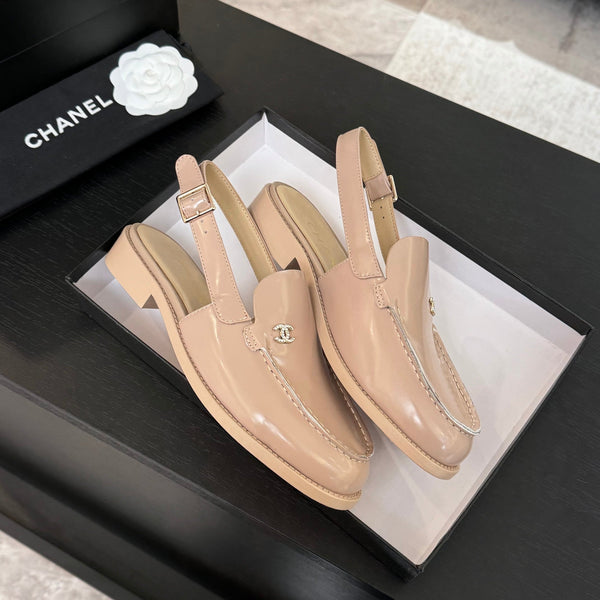 CC 25C Slingback Loafer Beige Patent Leather