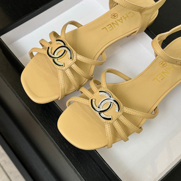 CC 15mm Sandal DarkCream Sheepskin 212923