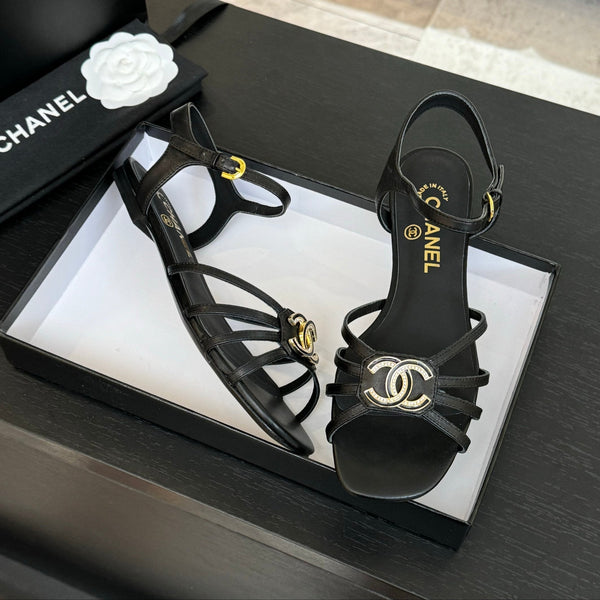 CC 15mm Sandal Black Sheepskin 212924