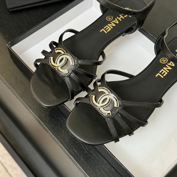 CC 15mm Sandal Black Sheepskin 212924