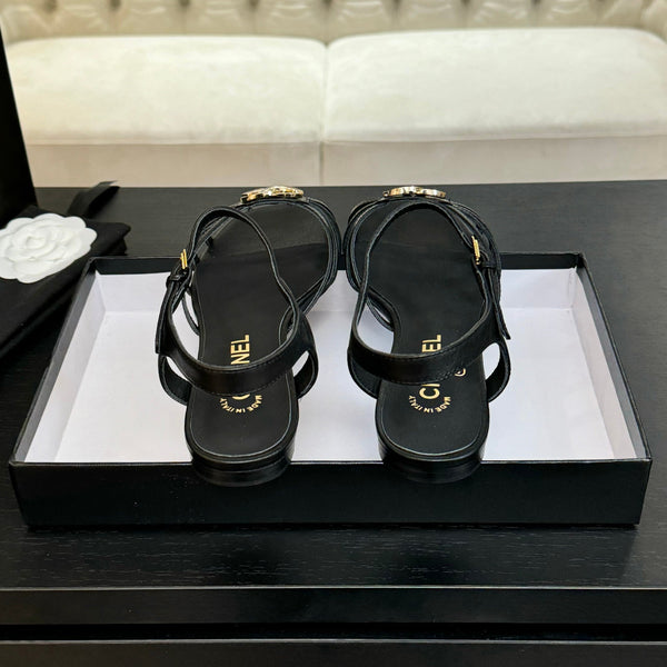 CC 15mm Sandal Black Sheepskin 212924