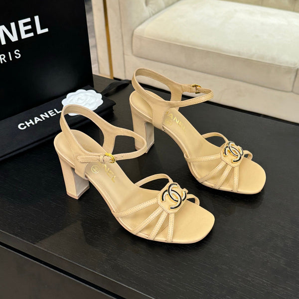 CC 85mm Sandal DarkCream Sheepskin 212931