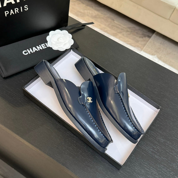 CC 25C Mule Dark Blue Calfskin